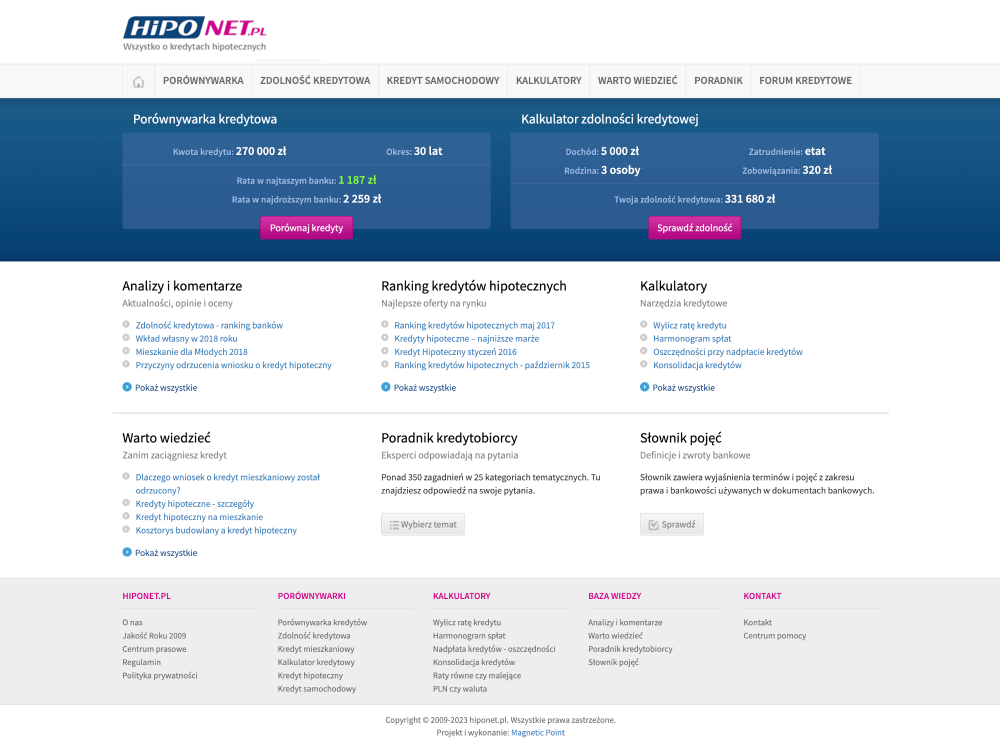 Portfolio Header Hiponet.pl