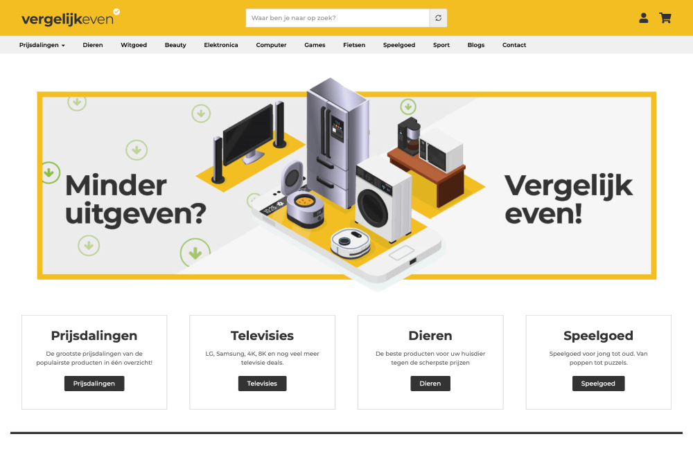 Portfolio Header Vergelijkeven.nl