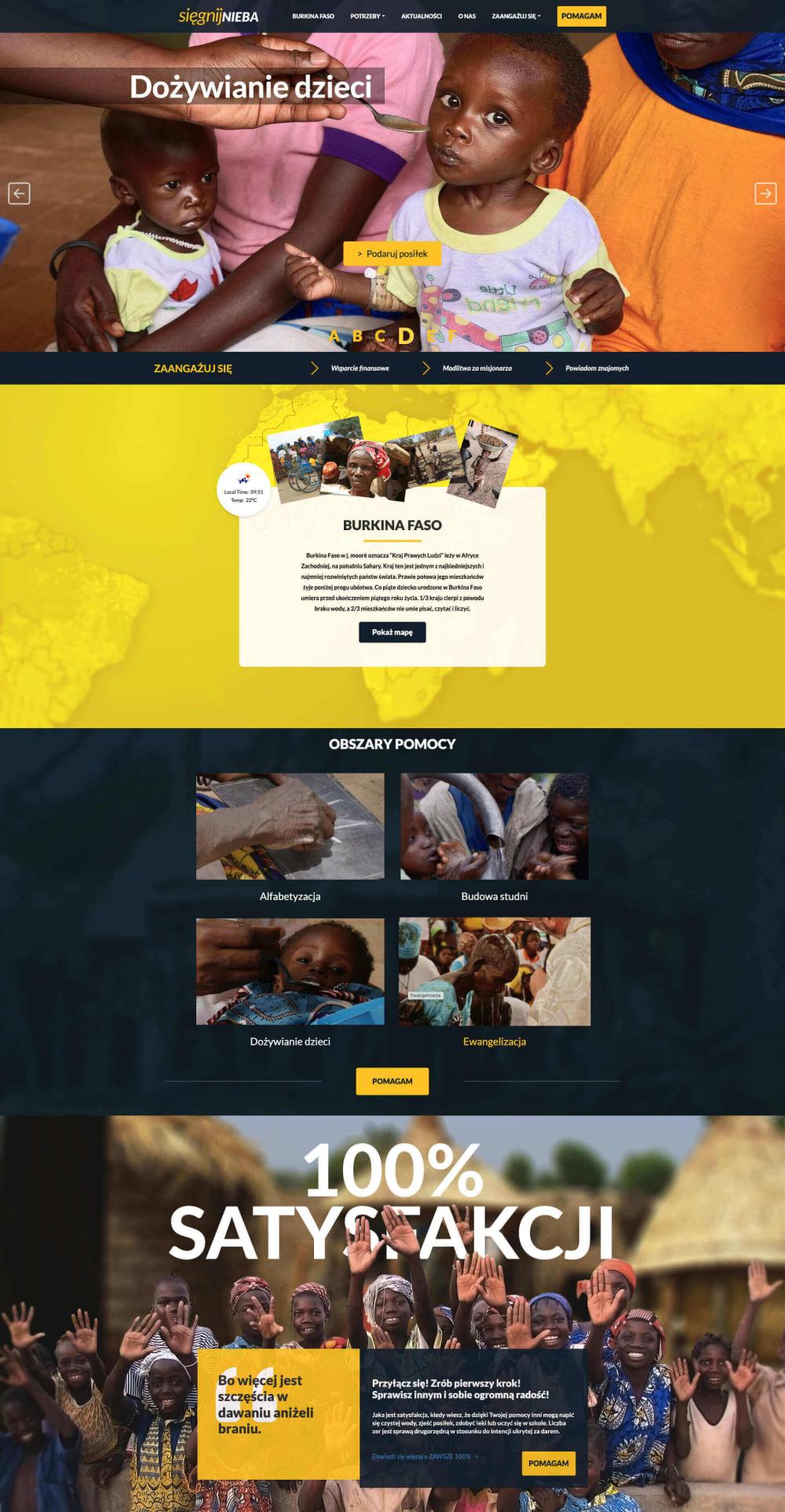Screenshot of siegnijnieba.pl website's homepage